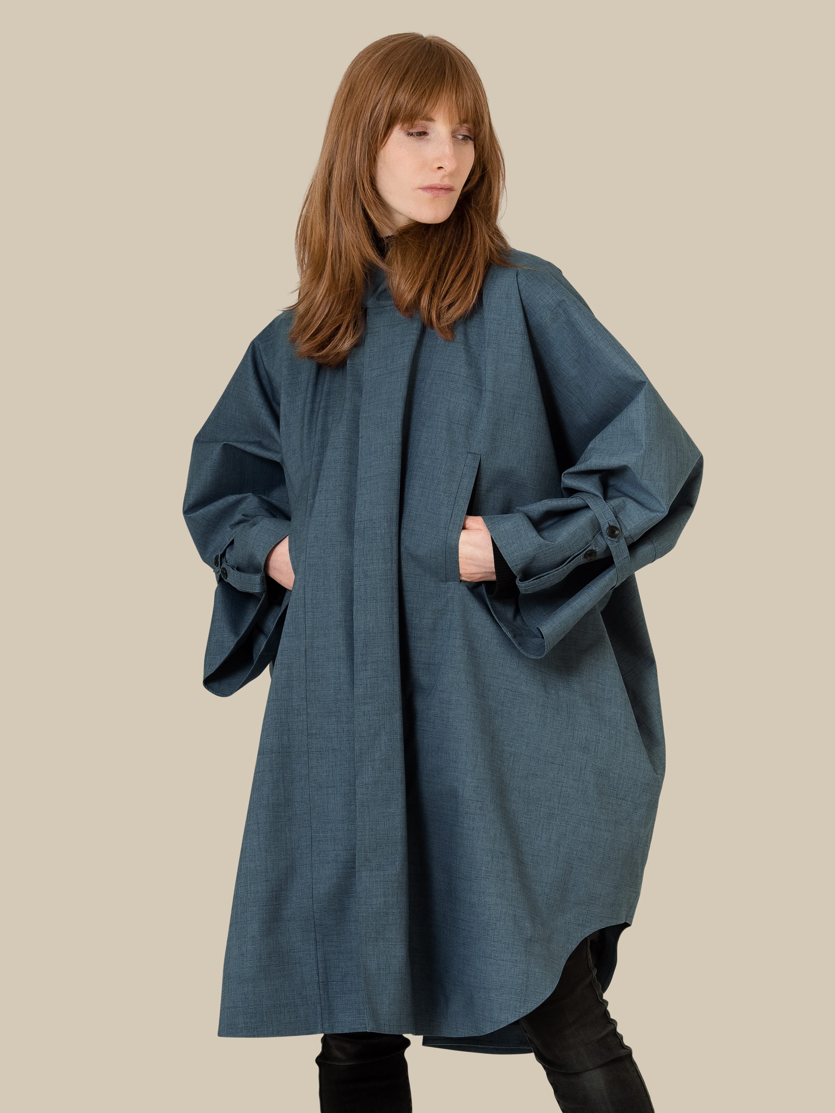 Raincho Unisex / hopsack-indigo