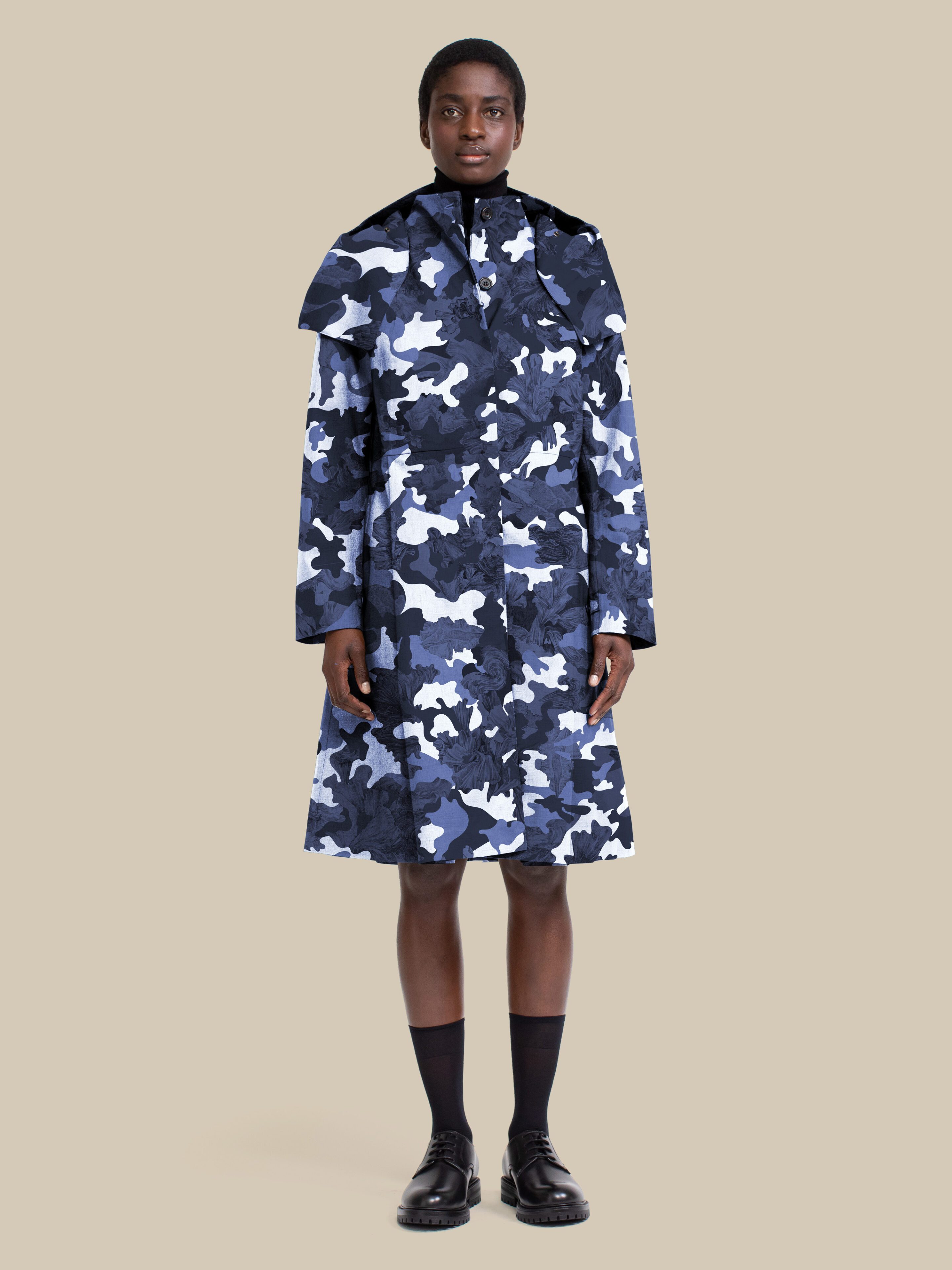 Elin Femme / hopsack-camo-indigo